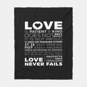 Corinthians Love Is Patient And Kind Does Not Envy Fleece Blanket