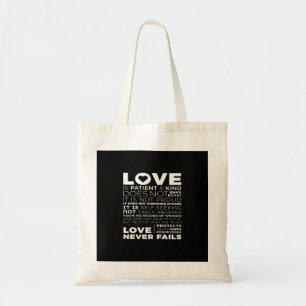 Corinthians Love Is Patient And Kind Does Not Envy Tote Bag