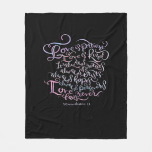 Corinthians Love Is Patient Love Is Kind Classic D Fleece Blanket