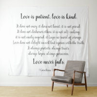 Corinthians Verse, Love is Patient (black on white