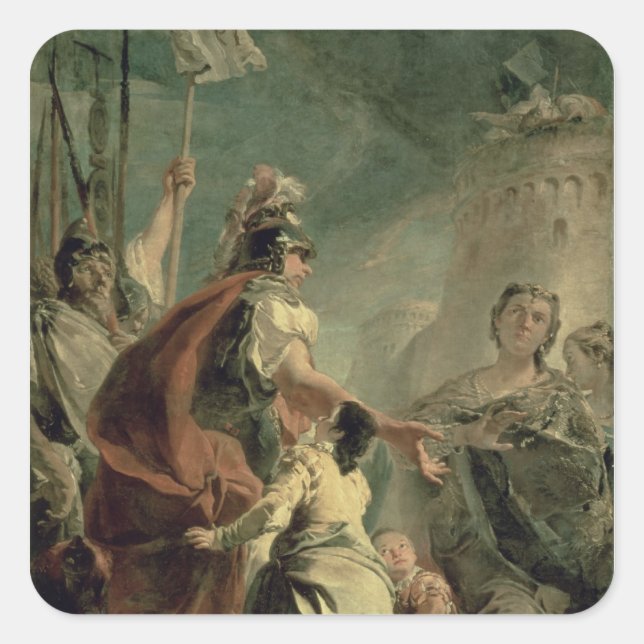Coriolanus in the Environs of Rome, c.1725 Square Sticker (Front)