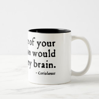 Coriolanus Insult (16thC version) Two-Tone Coffee Mug