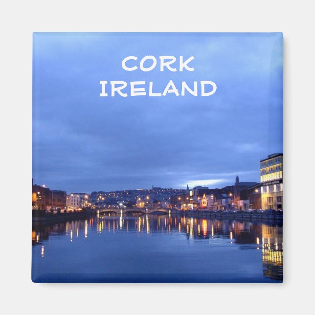 Cork at Night, Ireland Magnet (Front)