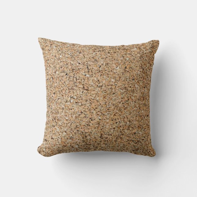 Cork Background texture and structure gift Throw Pillow (Front)
