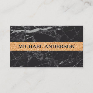 Cork Banner   Black Marble Business Card