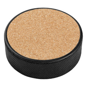 Cork Board Pattern Hockey Puck