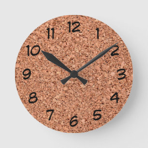 Cork Board Round Clock