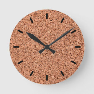 Cork Board Round Clock