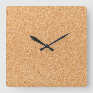 Cork Board Square Wall Clock