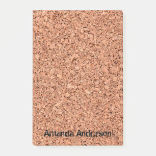 Cork Board with Personalized Text Post-it Notes