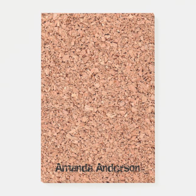 Cork Board with Personalized Text Post-it Notes (Front)
