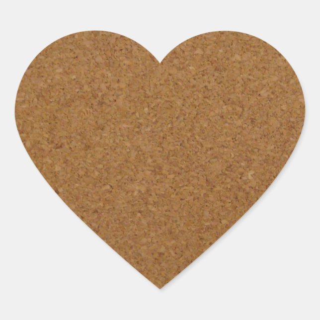 Cork Bulletin Board Heart Sticker (Front)