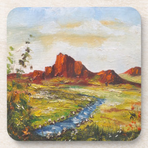 Cork Coaster Set Ann Hayes Red Rock Canyan
