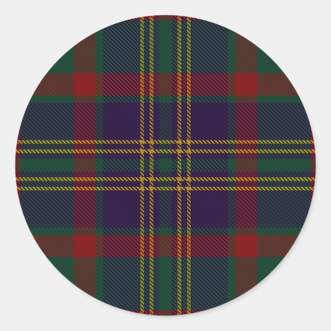 Cork County Irish Tartan Classic Round Sticker (Front)