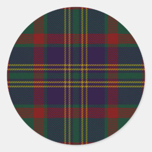Cork County Irish Tartan Classic Round Sticker
