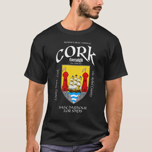 Cork Ireland Crest T-Shirt (Front)