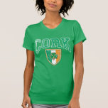 CORK Ireland T-Shirt<br><div class="desc">Cork is a city in Ireland. It is located in the South-West Region and in the province of Munster. Our design features the colours of Ireland with a shamrock, and with a weathered effect. Fun for St. Patrick's Day or whenever you want to show your Irish pride. From Leprechaun Gifts,...</div>
