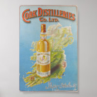 Cork Irlande Whiskey Distilleries Poster