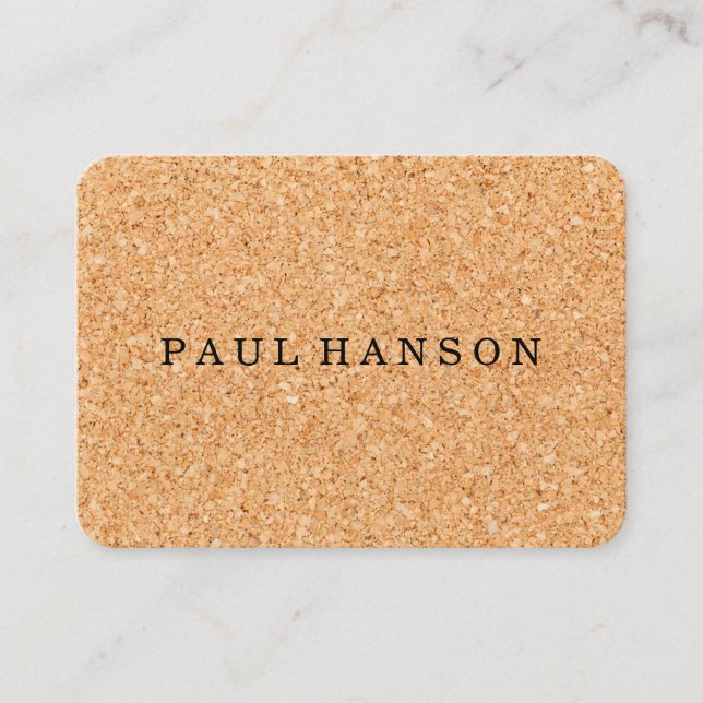 Cork Print Business Card (Front)