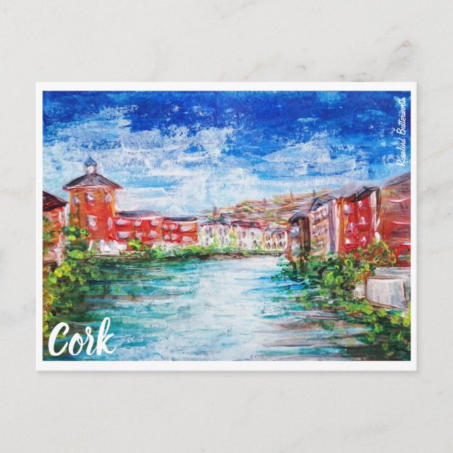 Cork, River Lee carte postale de peinture (Devant)
