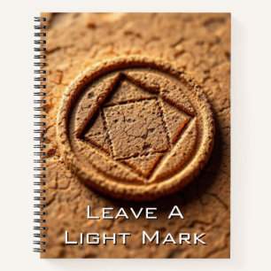 Cork Stamp Impression Organic Geometric Seal Notebook
