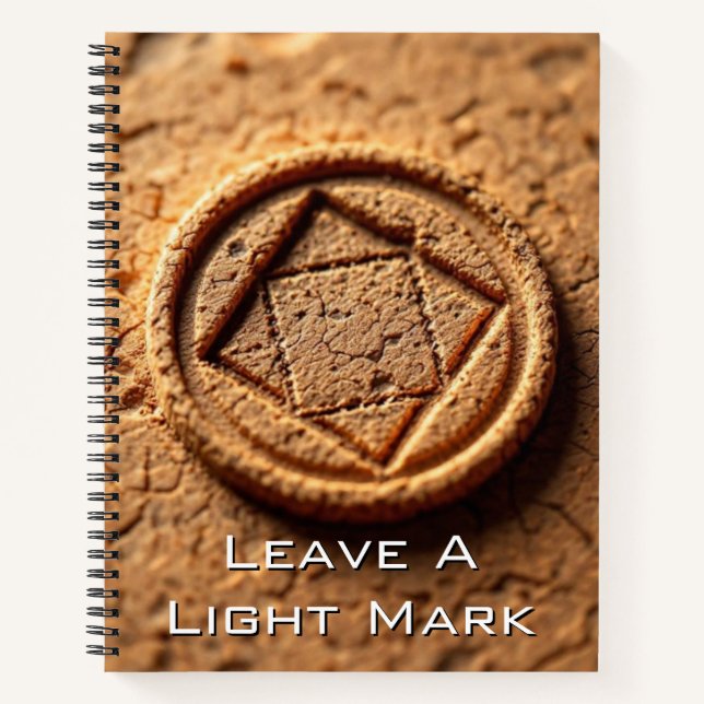 Cork Stamp Impression | Organic Geometric Seal Notebook (Front)