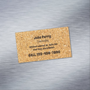 Cork Wine Consultant Magnetic Business Card