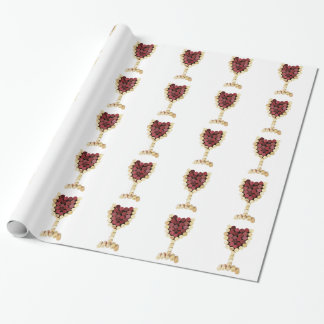 Cork Wine Glass Wrapping Paper