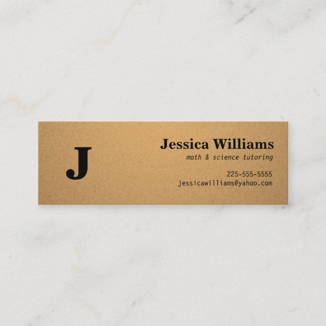 Corkboard Calling Card (Front)