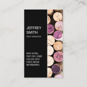 Corks Top View   Wine Business Card