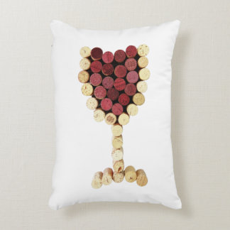 Corks Wine Glass Accent Pillow