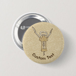 Corkscrew 2 Inch Round Button