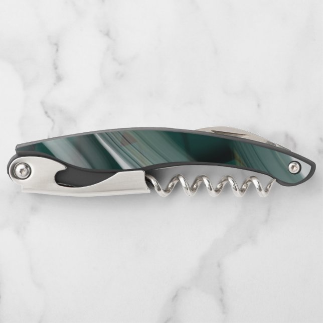 Corkscrew Abstract Trend Interior Decor Green (Front)