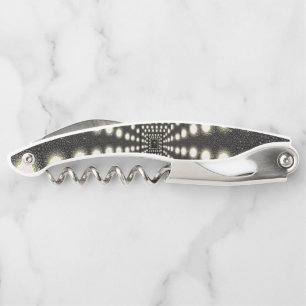 Corkscrew Bottle Opener Black and White