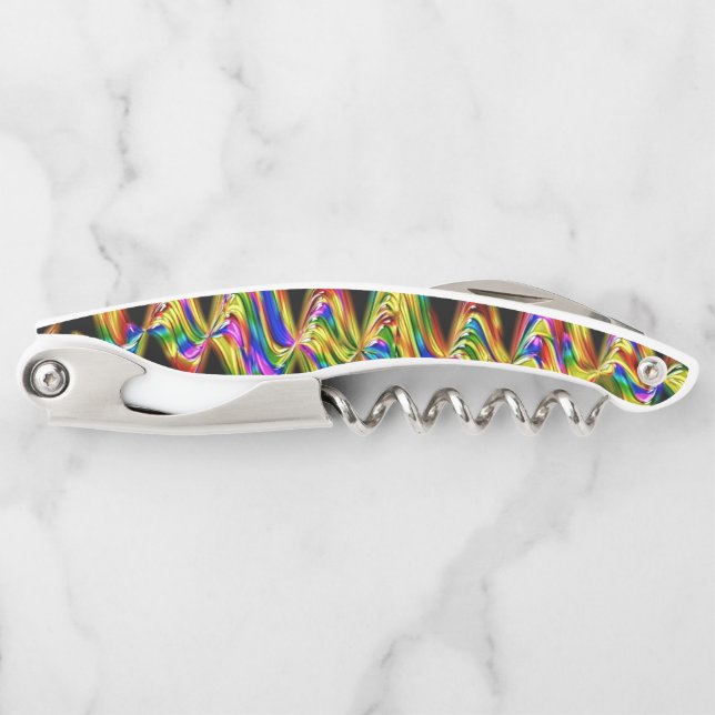Corkscrew Bottle Opener Colourful (Front)
