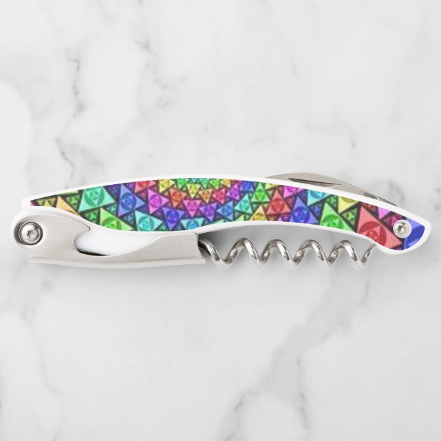 Corkscrew Bottle Opener Colourful (Front)