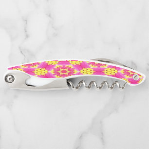 Corkscrew Bottle Opener Floral