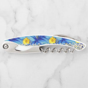 Corkscrew Bottle Opener Floral
