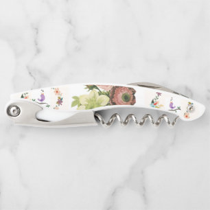 Corkscrew Bottle Opener Floral