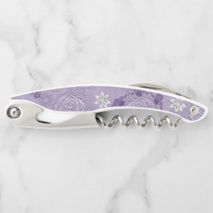 Corkscrew Bottle Opener Floral