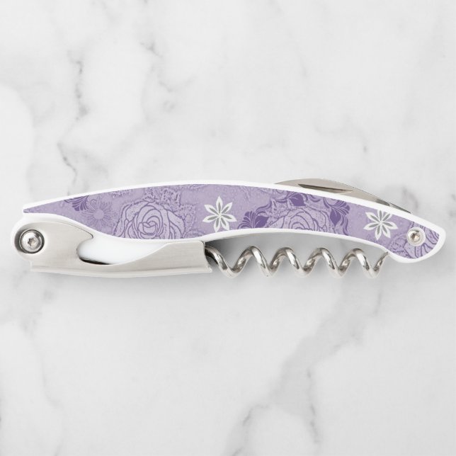 Corkscrew Bottle Opener Floral (Front)