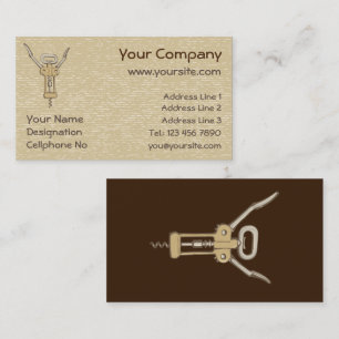 Corkscrew Business Card