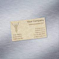 Corkscrew Business Card Magnet