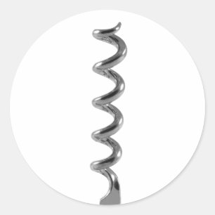 Corkscrew Classic Round Sticker