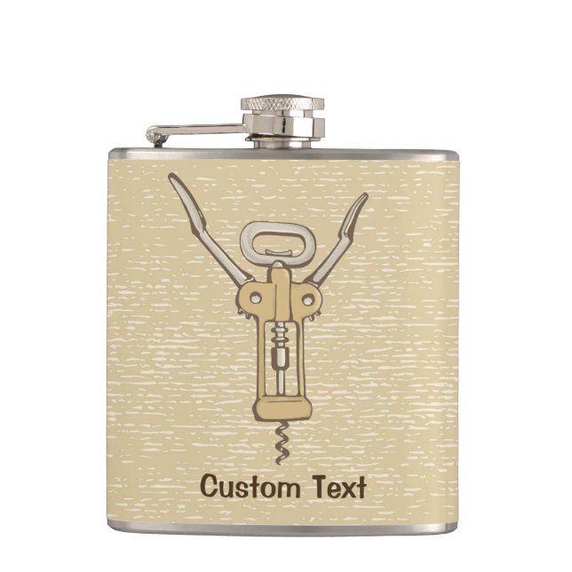 Corkscrew Hip Flask (Front)