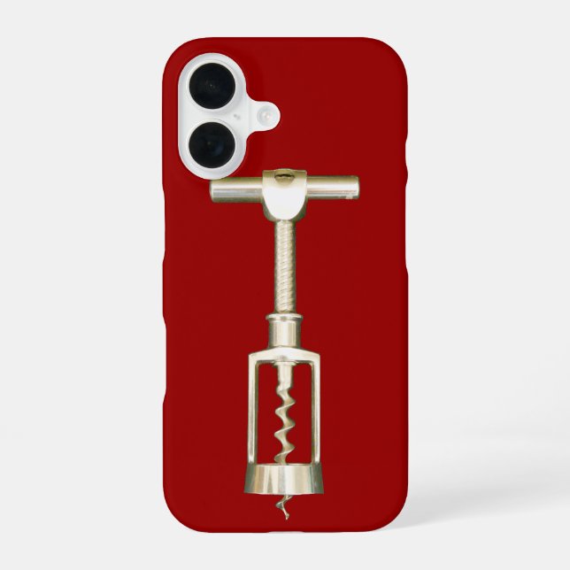 Corkscrew iPhone 16 Case (Back)