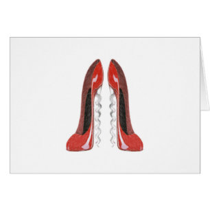 Corkscrew Red Stiletto Shoes