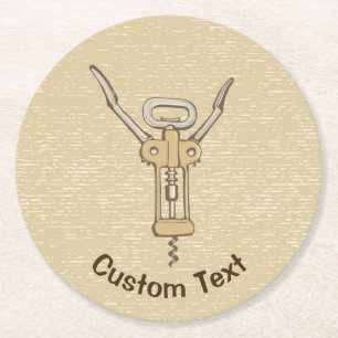Corkscrew Round Paper Coaster