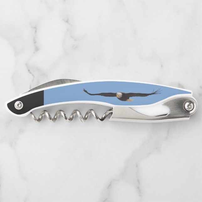 Corkscrew with bald eagle in flight (Back)