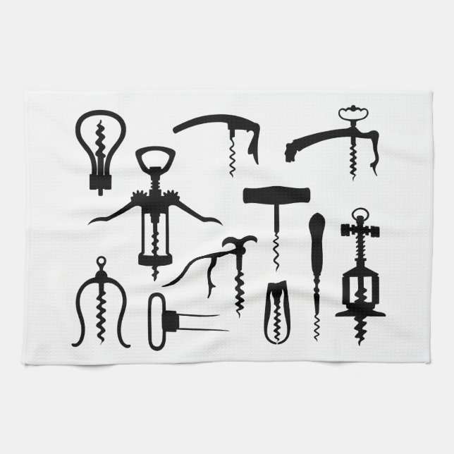 Corkscrews Kitchen Towel (Horizontal)